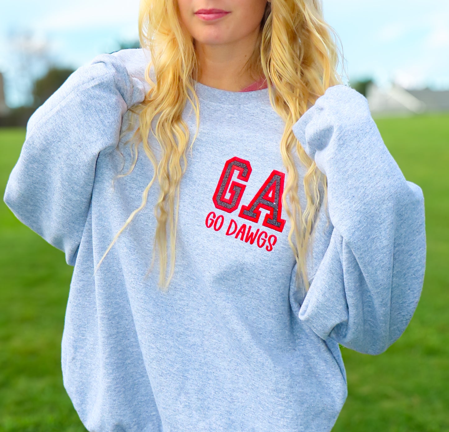 Georgia Go Dawgs Pocket Embroidered Sweatshirt