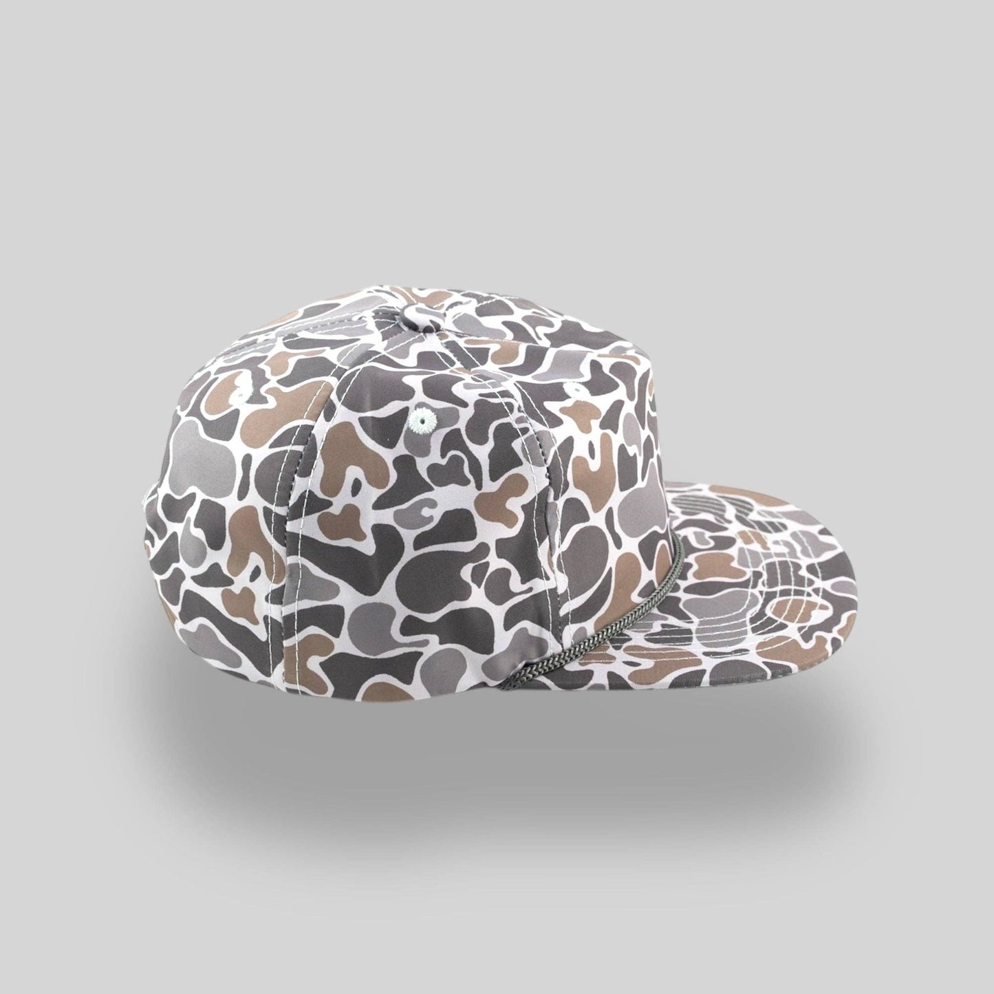 Smokeshow Camo Grey Rope Five Panel Snapback Hat Unisex