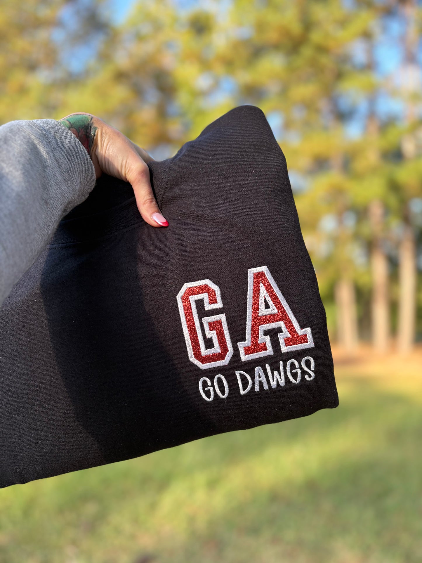 Georgia Go Dawgs Pocket Embroidered Sweatshirt
