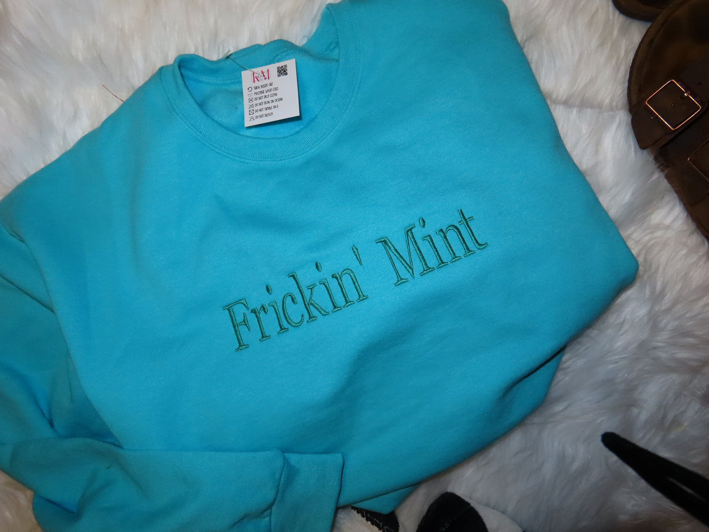 Frickin’ Mint Sweatshirt – Funny Mint Green Crewneck, Trendy Quote Pullover
