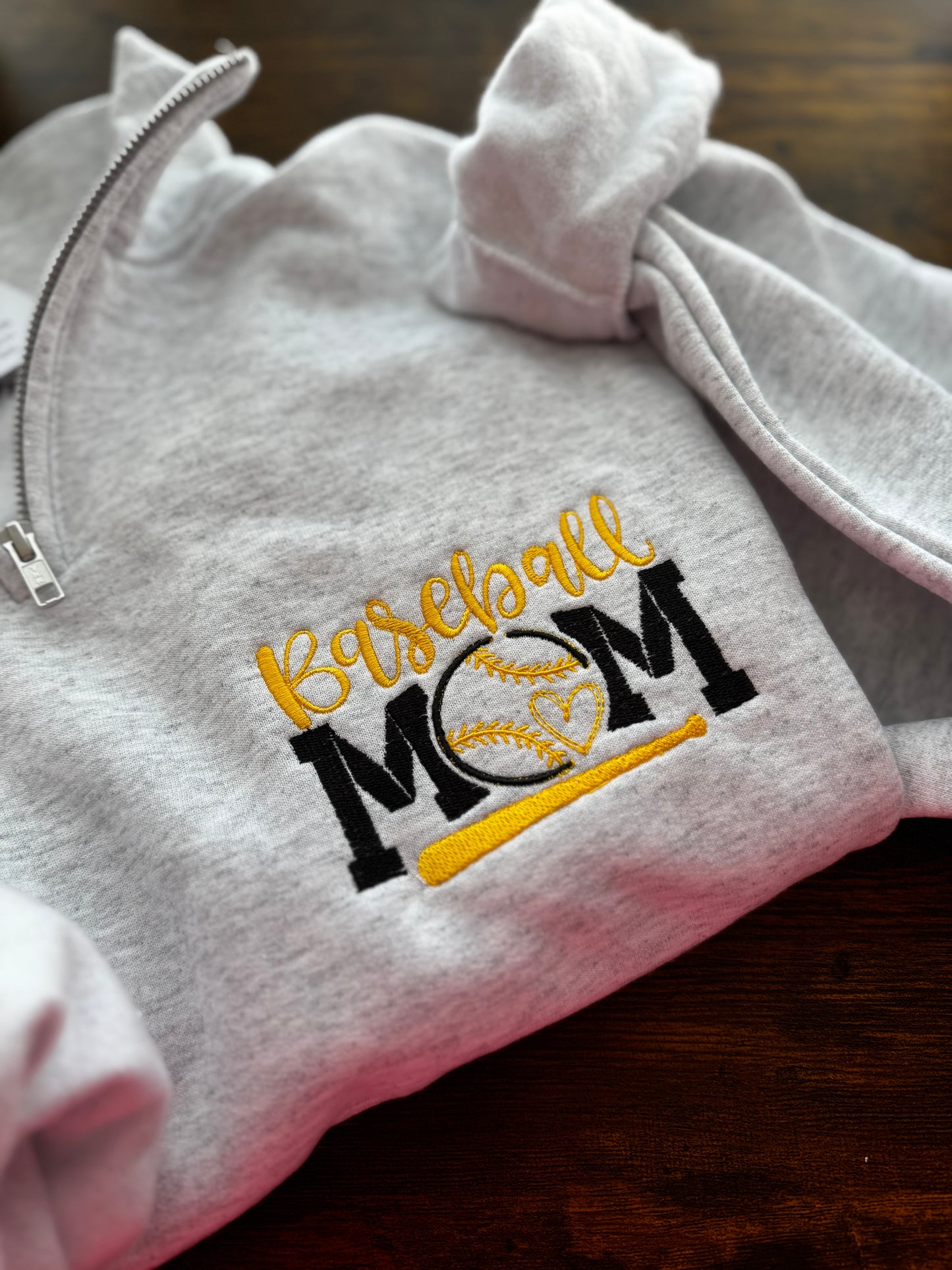 Baseball Mom Quarter-Zip Sweatshirt