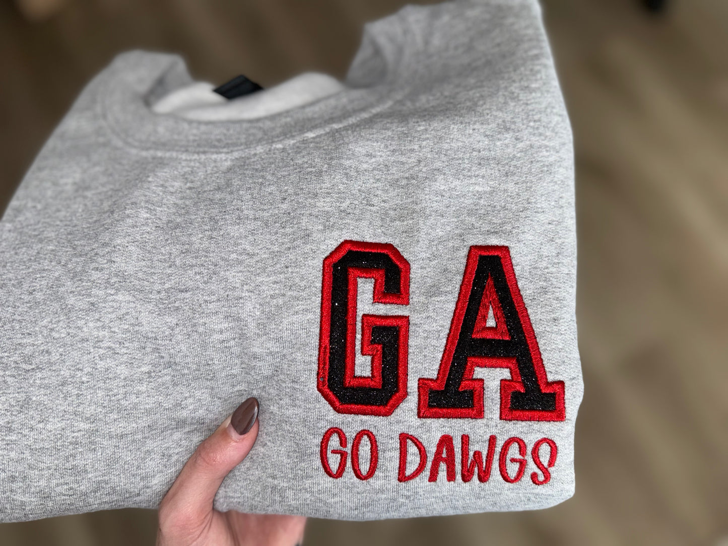 Georgia Go Dawgs Pocket Embroidered Sweatshirt