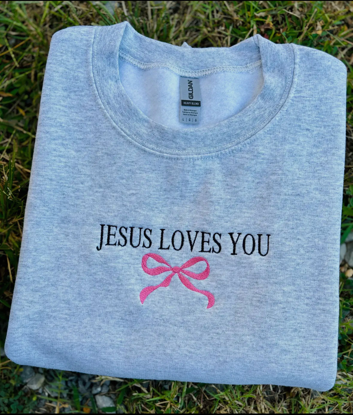 Jesus Loves You Embroidered Sweatshirt – Southern Faith & Comfort