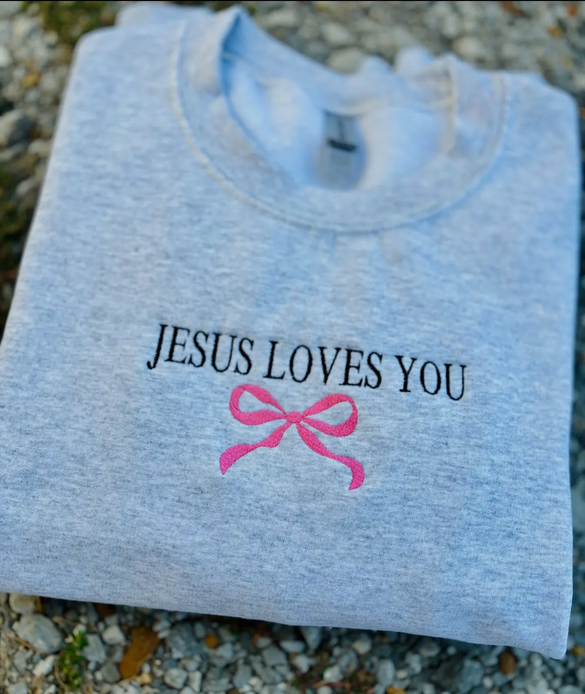 Jesus Loves You Embroidered Sweatshirt – Southern Faith & Comfort