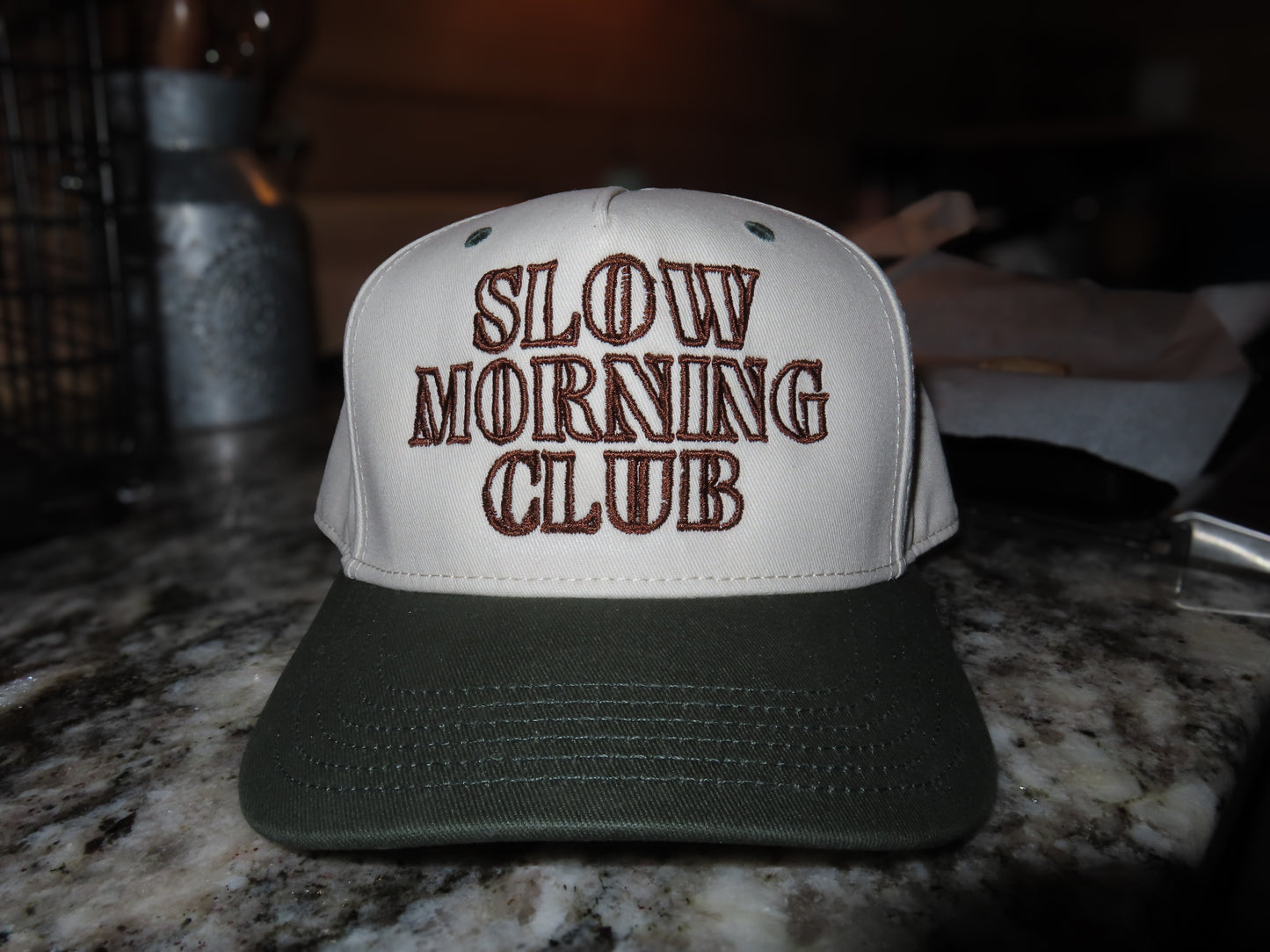 Slow Morning Club Embroidered Hat