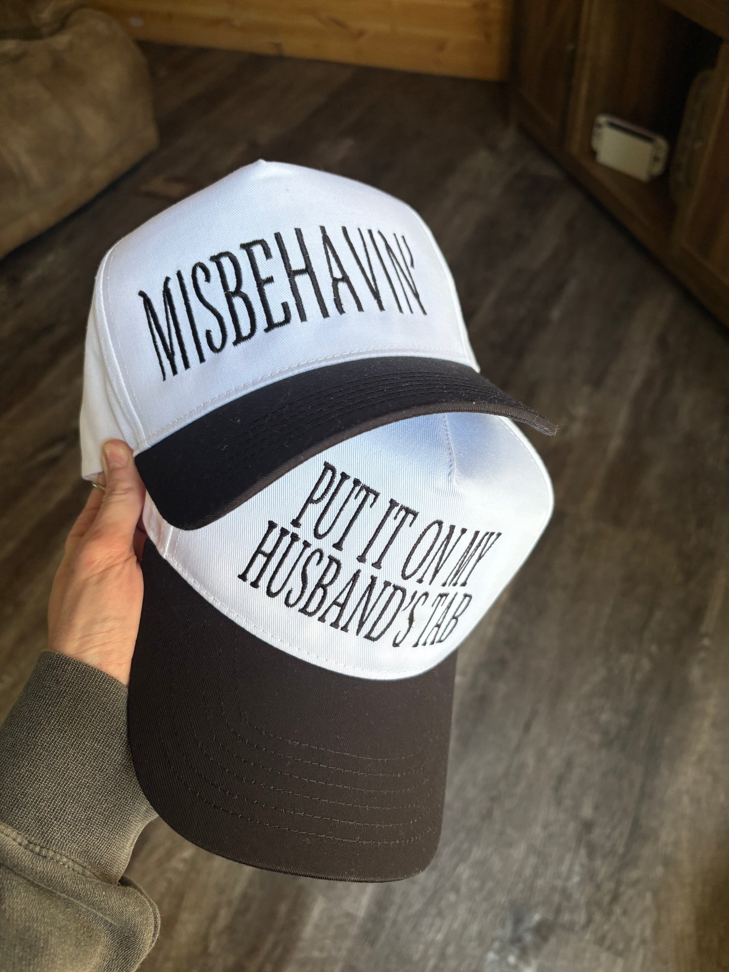 Put It On My Husbands Tab Embroidered Hat