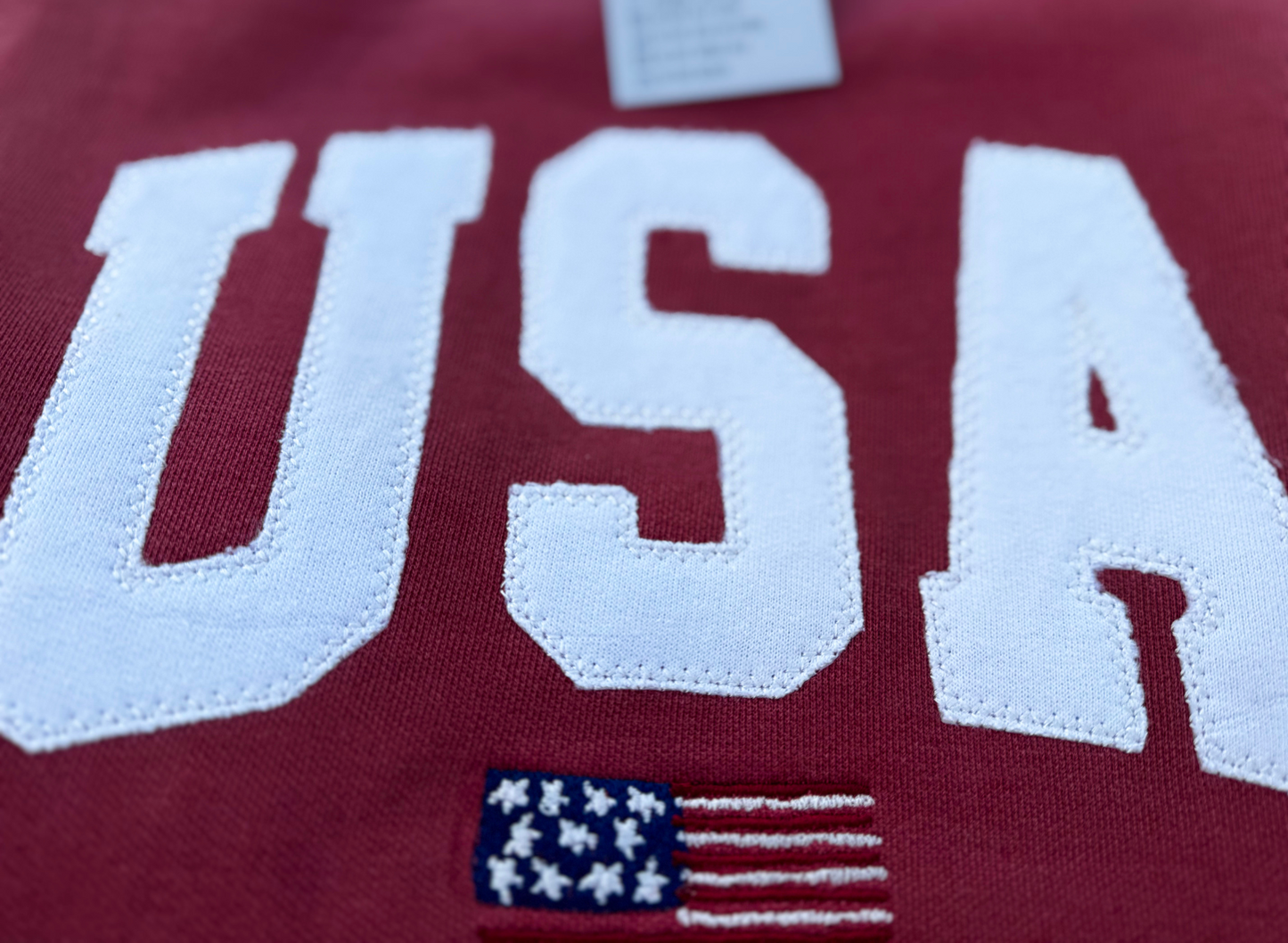 Proud of Our Roots USA Crewneck – Handmade Patriotic Sweatshirt