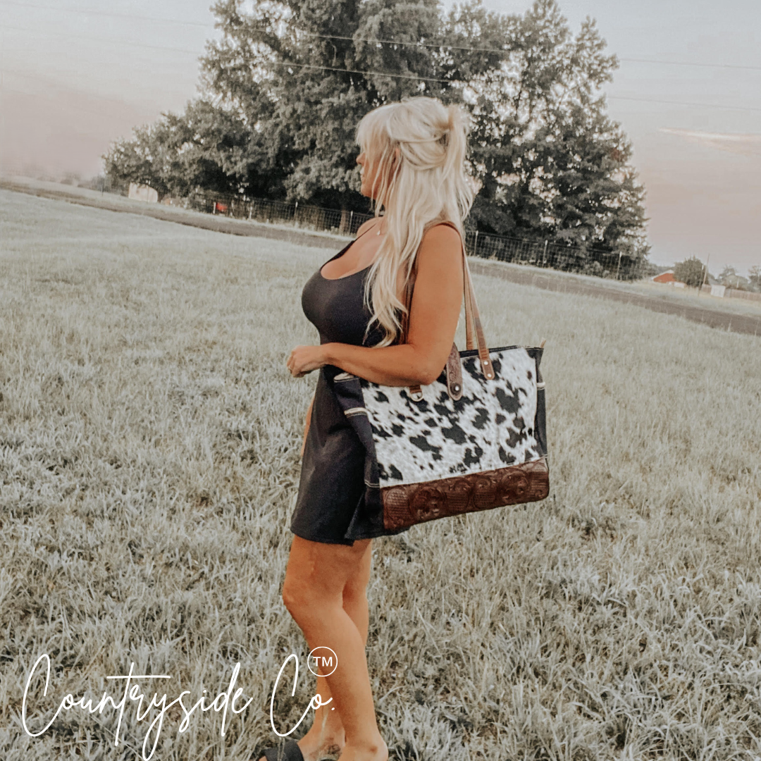 Darby Carry All Bag Overnight Weekender Computer Bag Cowhide Leather