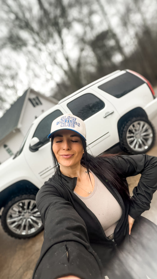 Slow Morning Club Embroidered Hat