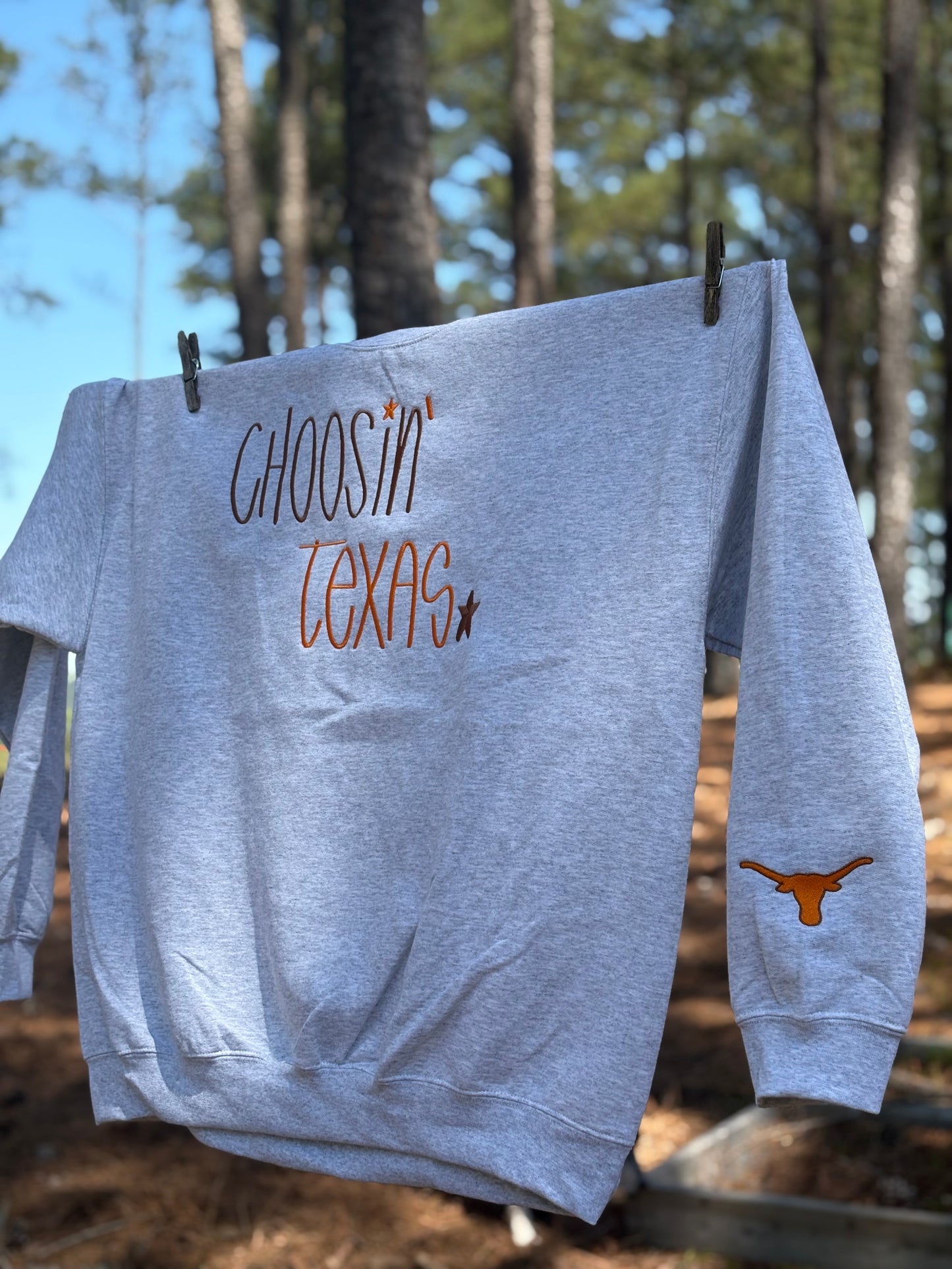 Choosin Texas Embroidered Sweatshirt