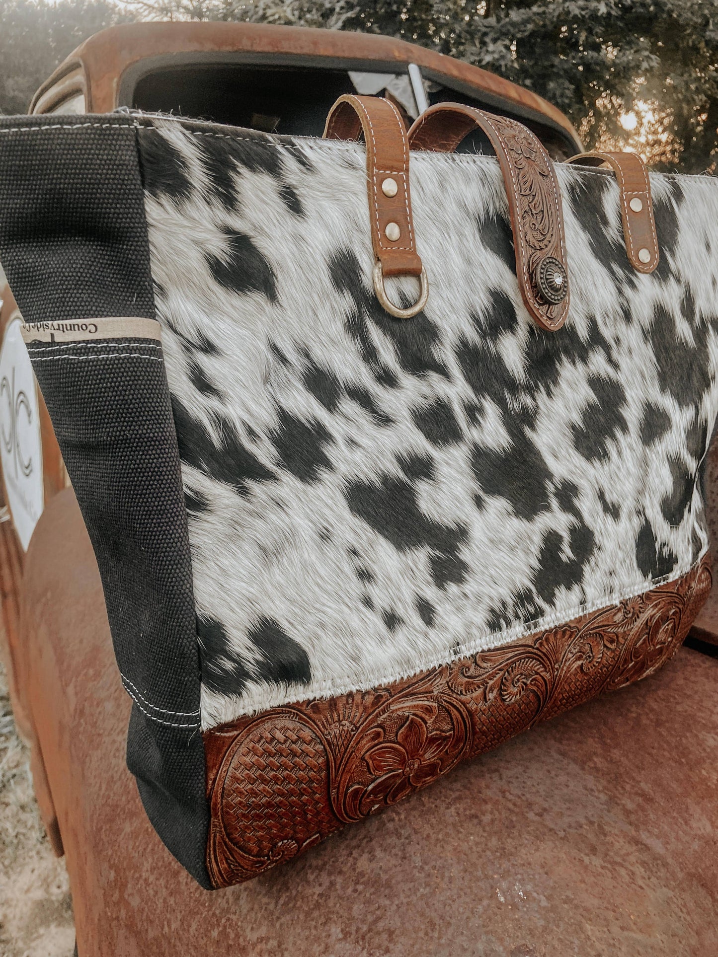 Darby Carry All Bag Overnight Weekender Computer Bag Cowhide Leather