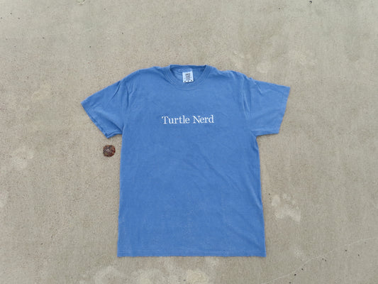 Turtle Nerd Embroidered T-Shirt – Preppy Animal Tee for Nature Lovers