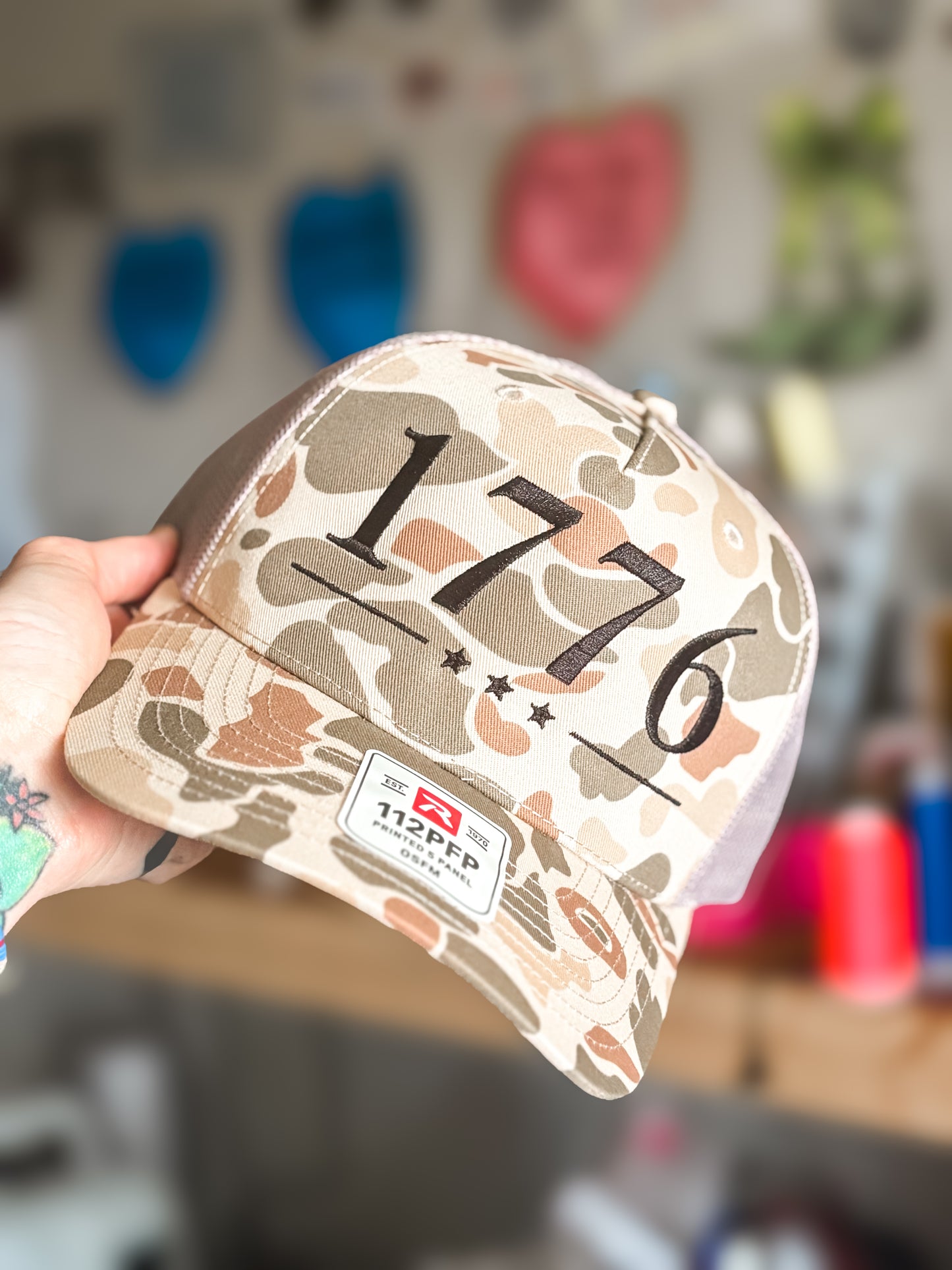 1776 Patriotic Embroidered Adjustable Snap Back