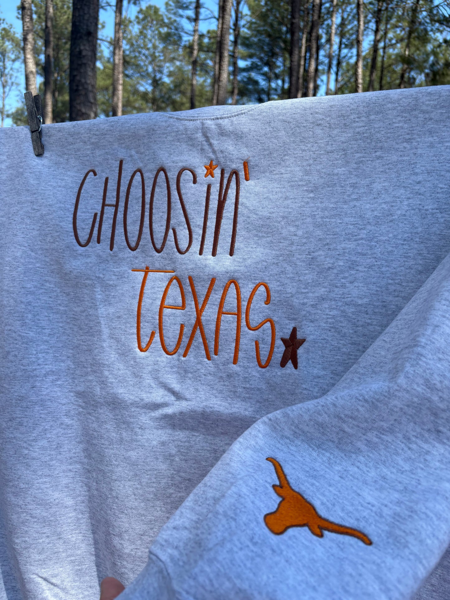 Choosin Texas Embroidered Sweatshirt