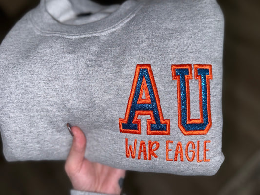 Auburn  War Eagle Pocket Embroidered Sweatshirt