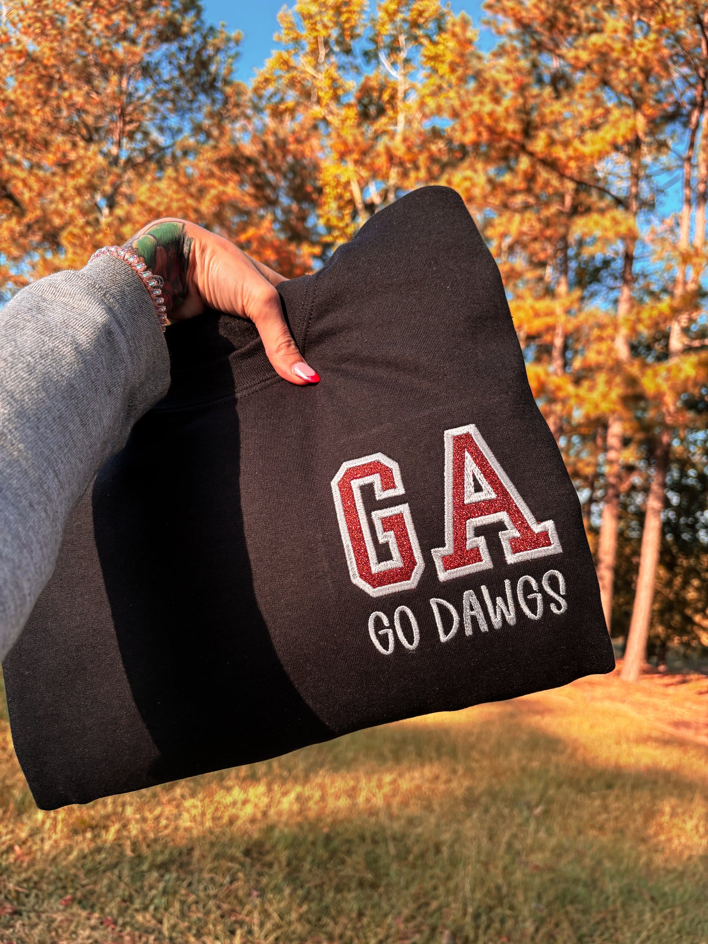 Georgia Go Dawgs Pocket Embroidered Sweatshirt