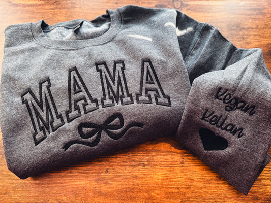Custom Mama Embroidered Sweatshirt