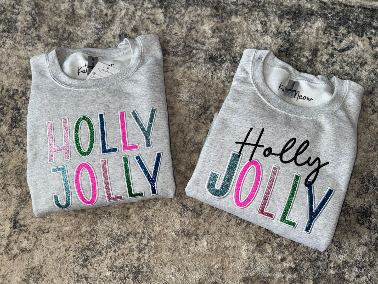 Holly Jolly Embroidered Sweatshirt