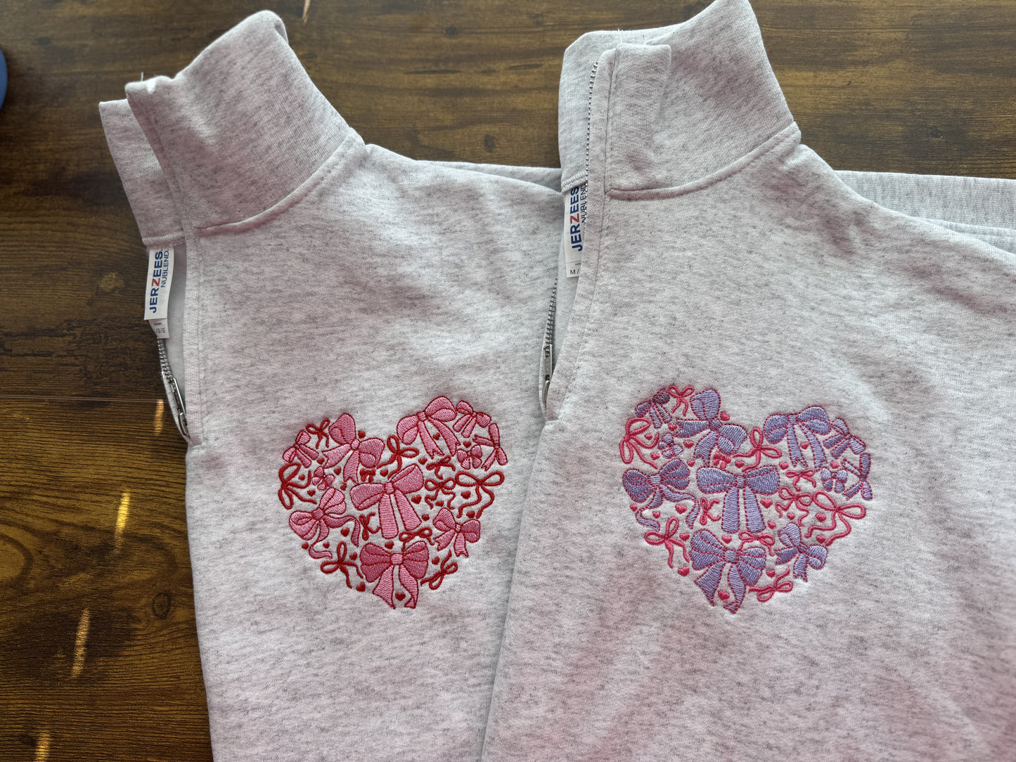 Bows & Hearts Quarter-Zip Sweatshirt – Southern Sweetheart Style