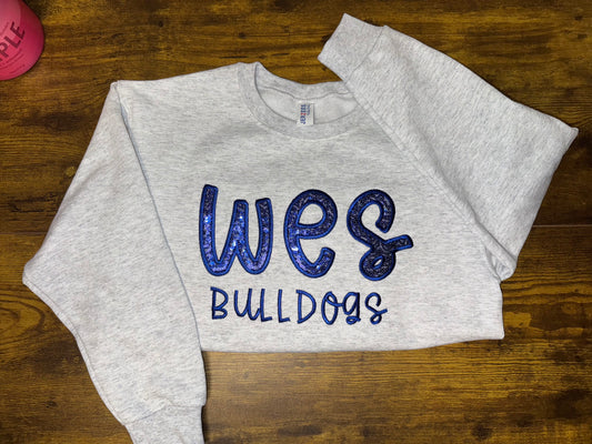 WES Bulldogs Embroidered Sweatshirt