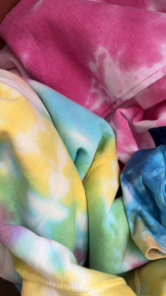 Monogramed Tie Dye Sweatshirt Quarter Zip