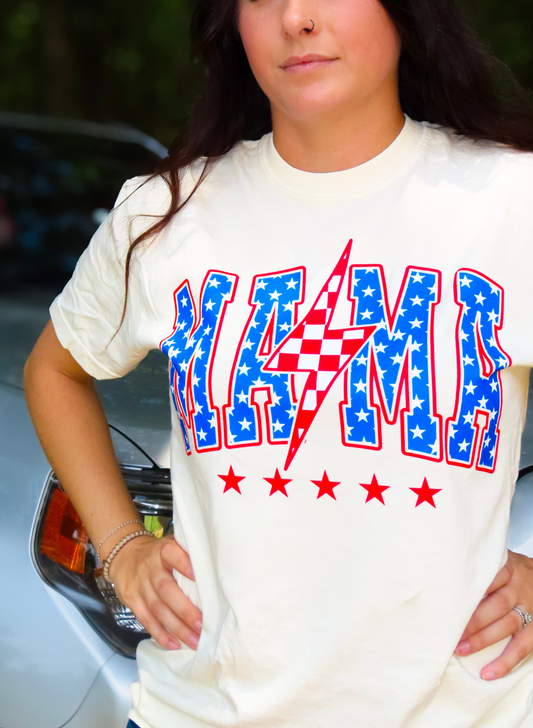 Mama Red, White & Blue Tee – For the Mama Who’s as Bold as Her Blessings T-Shirt