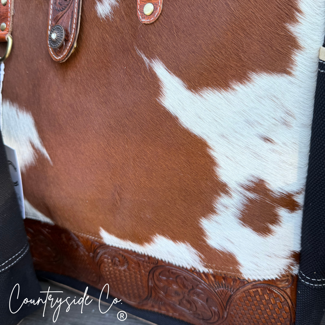 Darby Carry All Bag Overnight Weekender Computer Bag Cowhide Leather